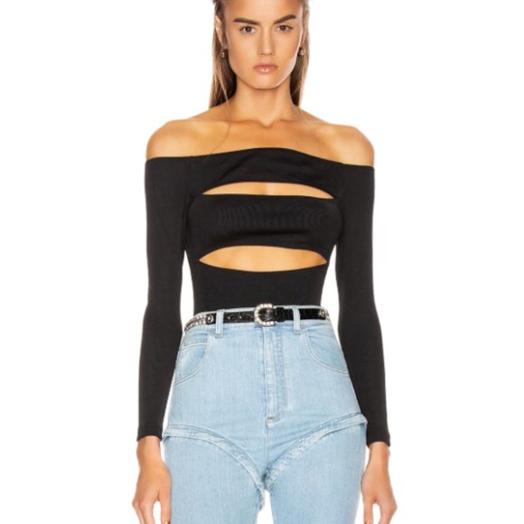 NWOT GRLFRND FIDANZATA BODYSUIT in black size small - Picture 1 of 5